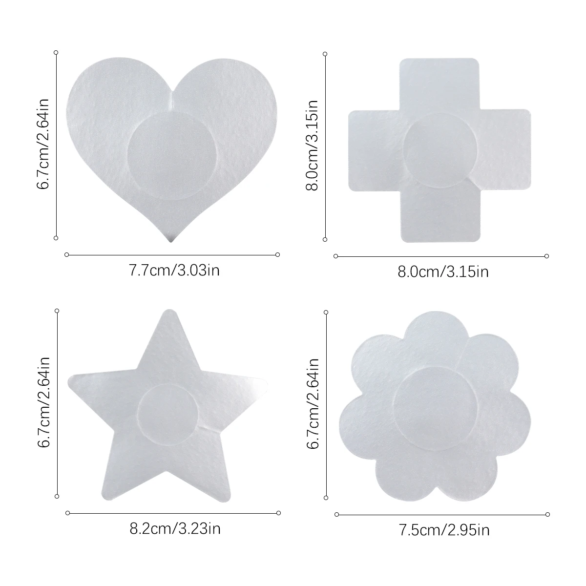 Wholesale Customized Flower Nipple Cover Disposable Sticky Thin Nipple Pasties Adhesive Cute Girls Breast Cover