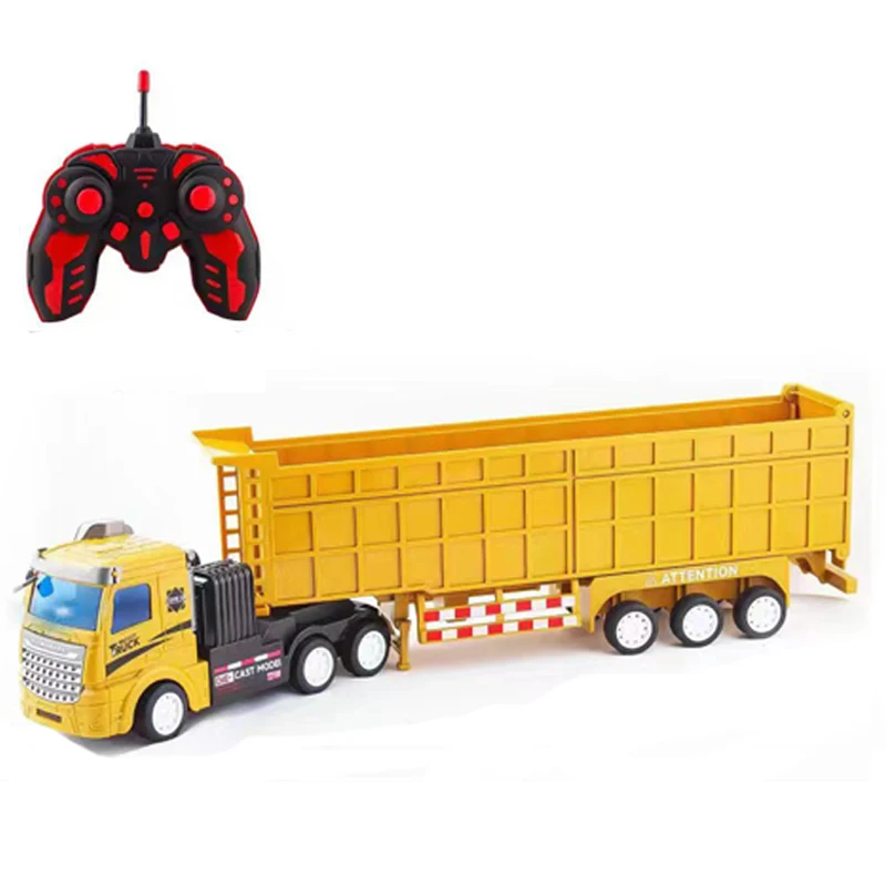 QS High Quality R/C City Truck Kids Multi Style 1:32 Scale 4 CH Remote Control Container Trailer Toys For Children Funny Gift