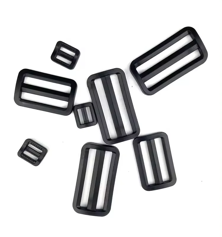 Top selling  strap webbing adjusting custom color plastic ladder lock tri angle glide belt buckle