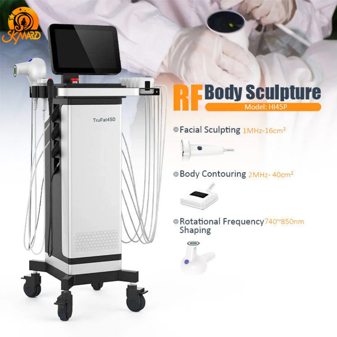 Factory 3d Tru Sculpt Id Far Infrared Ir Auto-rf Led Fat Burner Monopolar Face Double Chin Full Body Fat Removal Machine