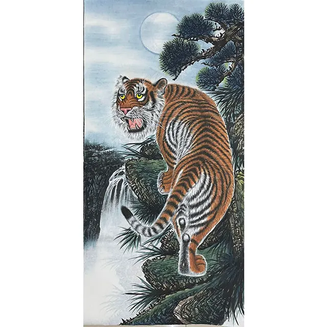 Chinese ink painting flowers and birds wallpaper flowers and trees living room background wall painting decoration