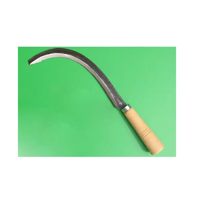 
High Quality Grass Knife Wooden Handle Sickles blade For Farming Harvest On Hot Selling 