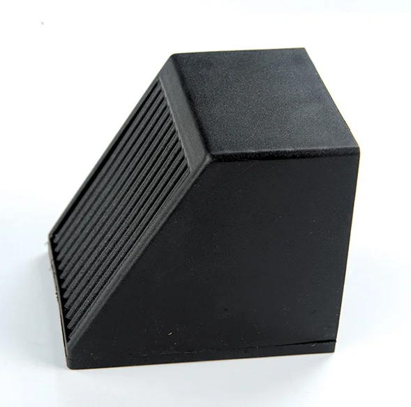38*38mm Black Foot PVC Inclined Foot Cover Rubber Feet Anti-slip Protector End Bushing For Frames Bench and Rack