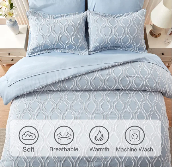 Wholesale 100% organic cotton/linen quilt bedding set quilts for king size beds beddings custom quilts