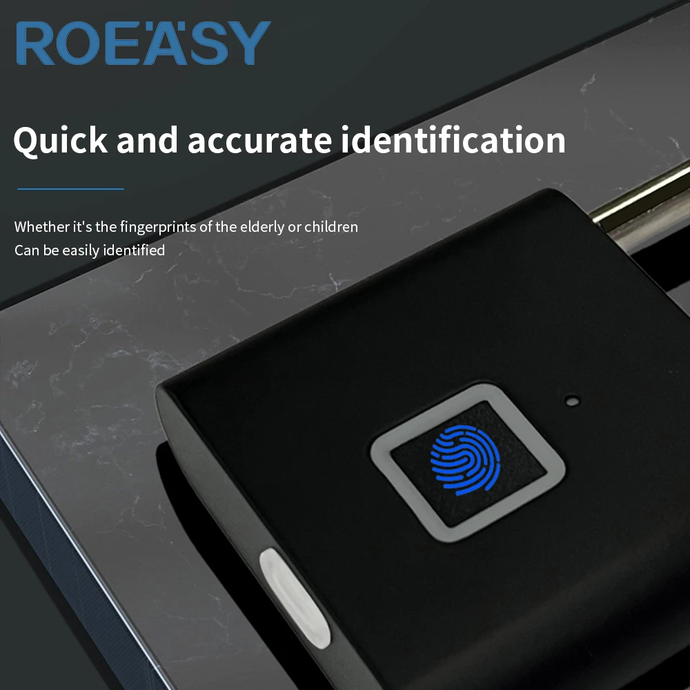 ROEASY waterproof pad locks fingerprint smart safety security electronic bigital padlocks