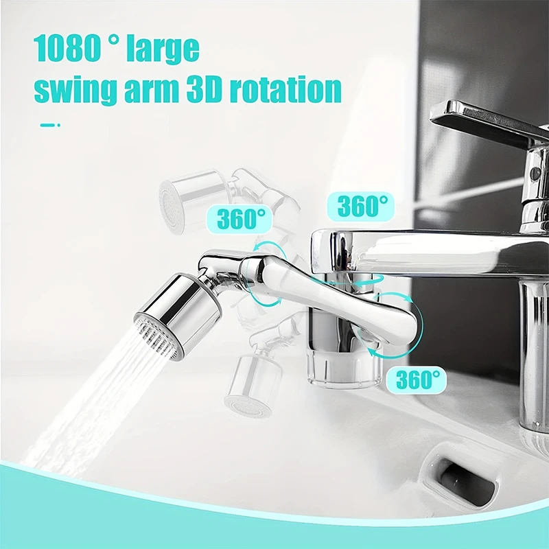 2024 New Hot Sale Nano Taps Filter Faucet Aerator Bathroom Extension Bubbler Swivel Faucet Extender