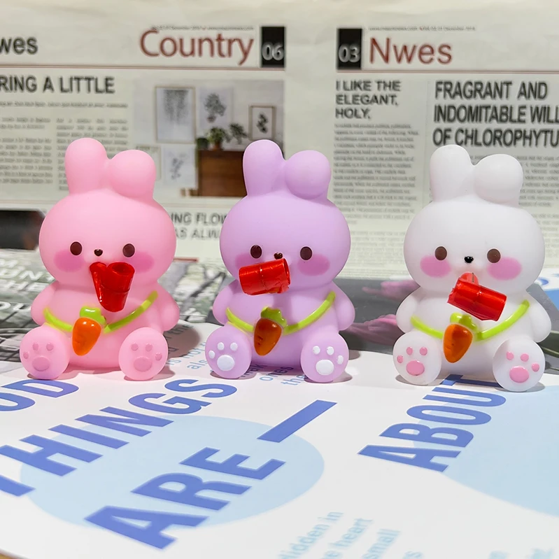 CXL  Soft Animal Popping Tongue Toys Funny Tongue Sticking out Stress frog Squeeze Toy Fidget Pinch Squeaky Rabbit toy