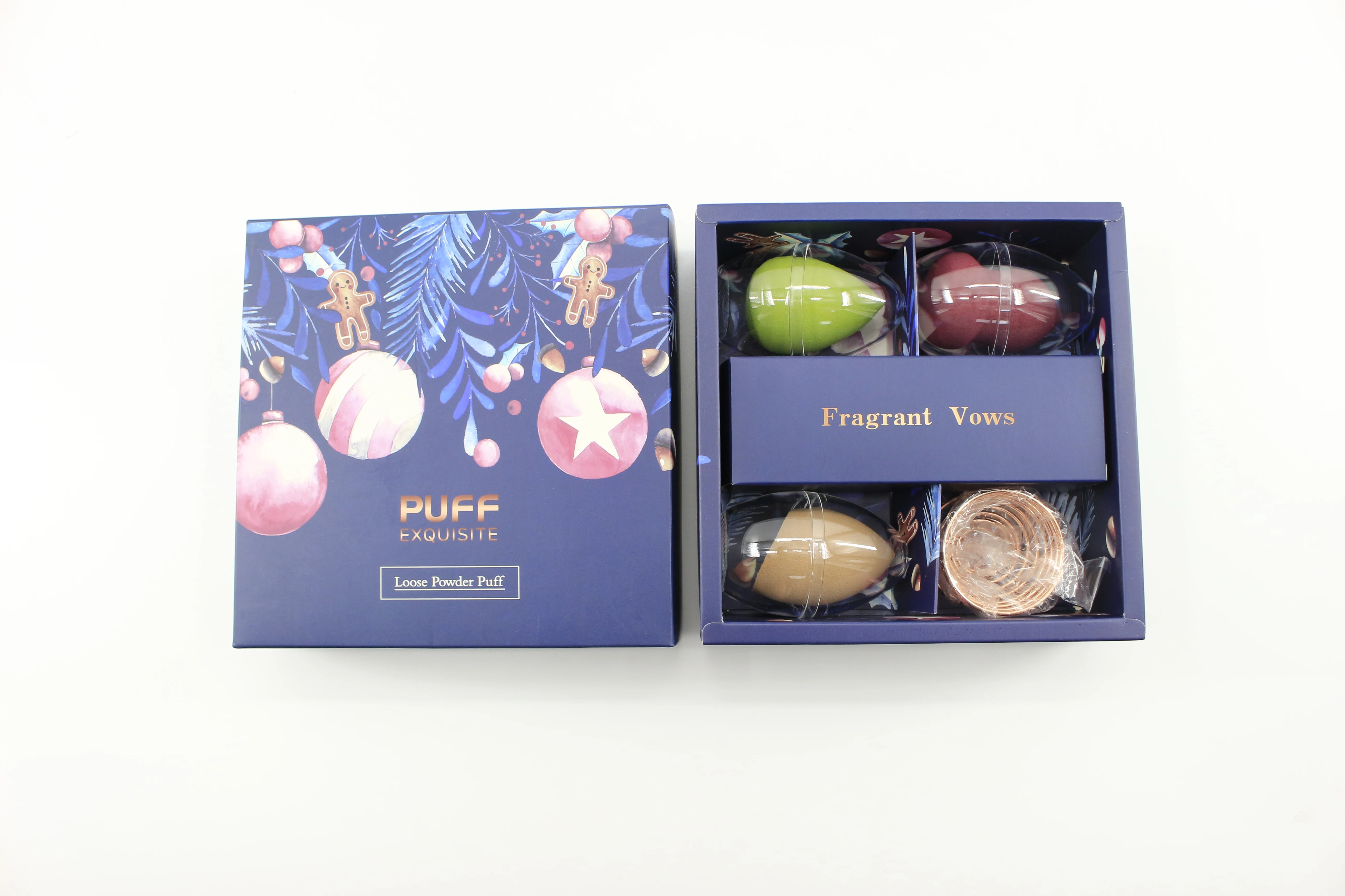 Custom Sponge Puff Paper Box for Cosmetic Makeup Tools Perfume Lotion Shading Powder and High-Quality Gift Box Packaging