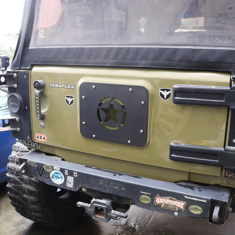 High-quality Spare Tire Carrier Delete Filler Plate Tailgate Plate Cover Tailgate Filler Plate for Jeep Wrangler Jk 07-17/2door