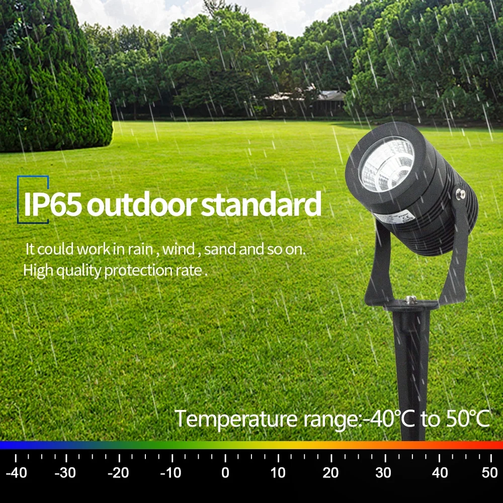 3w 5w 7w 10w 18w out door lights garden spot light aluminum waterproof ip65 lawn lamp 12v garden led spike light