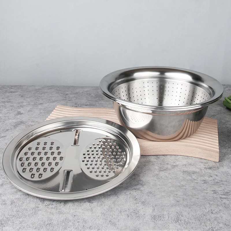 New Kitchenwares Fruit Vegetable 3 Pcs Colander Set Stainless Steel Rice Wash Sieve Basket Strainer