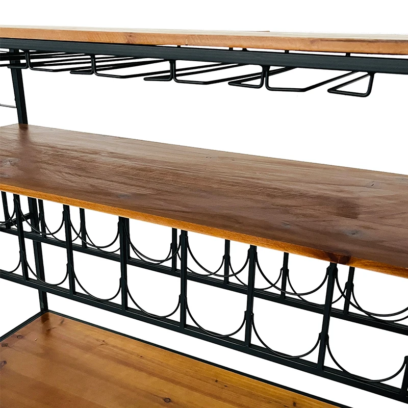 Stock Modern Bar Carts Rolling Black Trolley Hote Drinks Trolley Cart Bar Luxury Modern