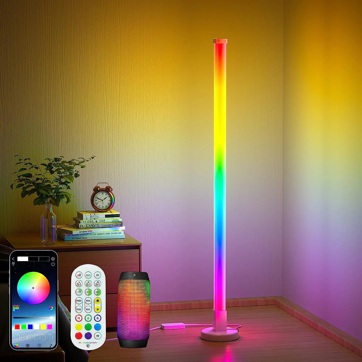 New products Smart RGBIC voice controlled floor rhythm recognition light remote control music Melody Light