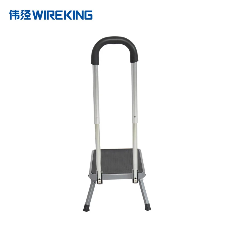 One step wide stepladder metal library  stair ladder kitchen children foot step stool with handle