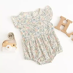 Wholesale baby fashion 2019 floral romper baby boutique apparel for summer