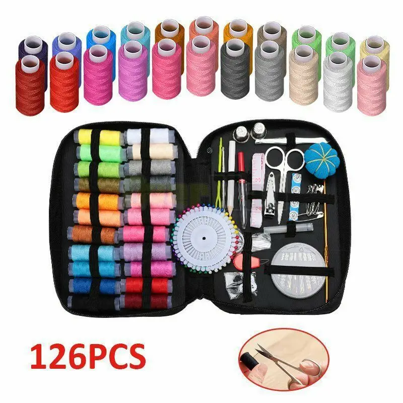 126pcs Children DIY Embroidery Sewing Kit Home Essentials Beginners Sewing Kit