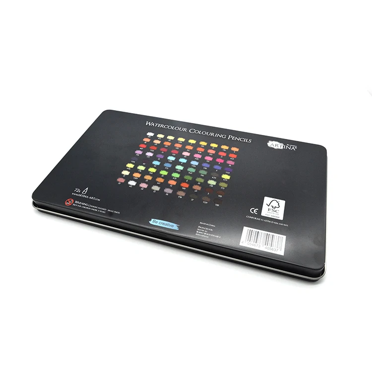 Hot Selling High Grade Environmentally Friendly 3.0 Lead 72 Colour Pencil Set Box