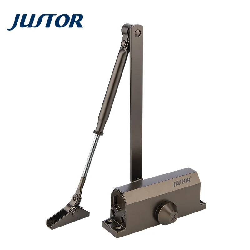 JUSTOR Wooden Door Accessories Light Duty 45KG Automatic Surface-Mounted JU-051 Hydraulic Fire Rated Door Closer