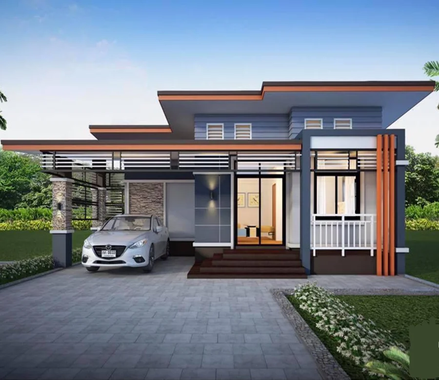 Modern prefab home luxury prefab steel vila  prefabricated steel building