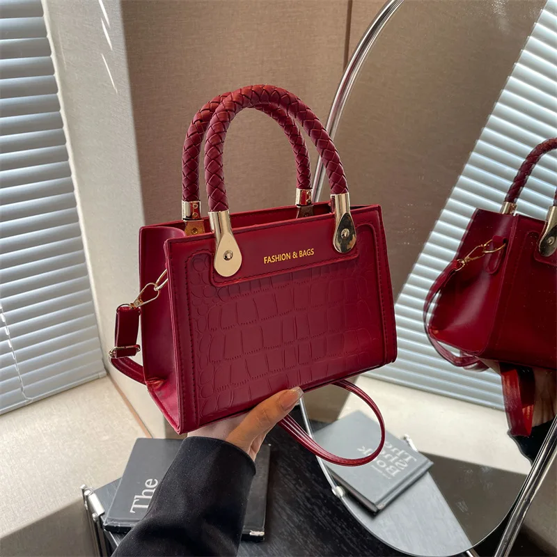 New Design Casual Hand Bag 2024 Wholesale Brand  lady Crocodile pattern  PU Leather Large Capacity Shoulder  Bags For Women