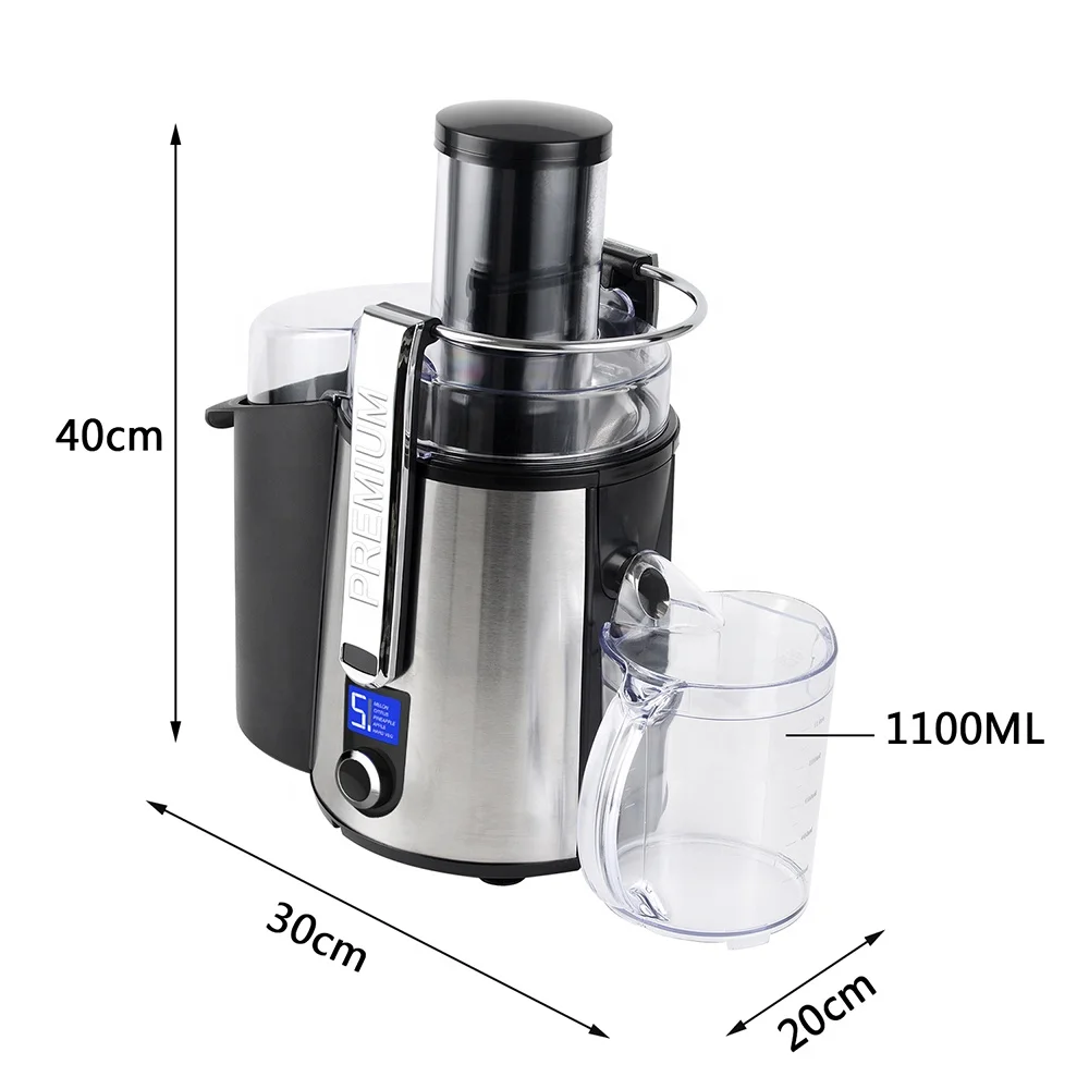 2021 upgraded 1000 W  stainless steel housing 5 speed whole fruit juice extractor with non-slip feet and foam separating jug