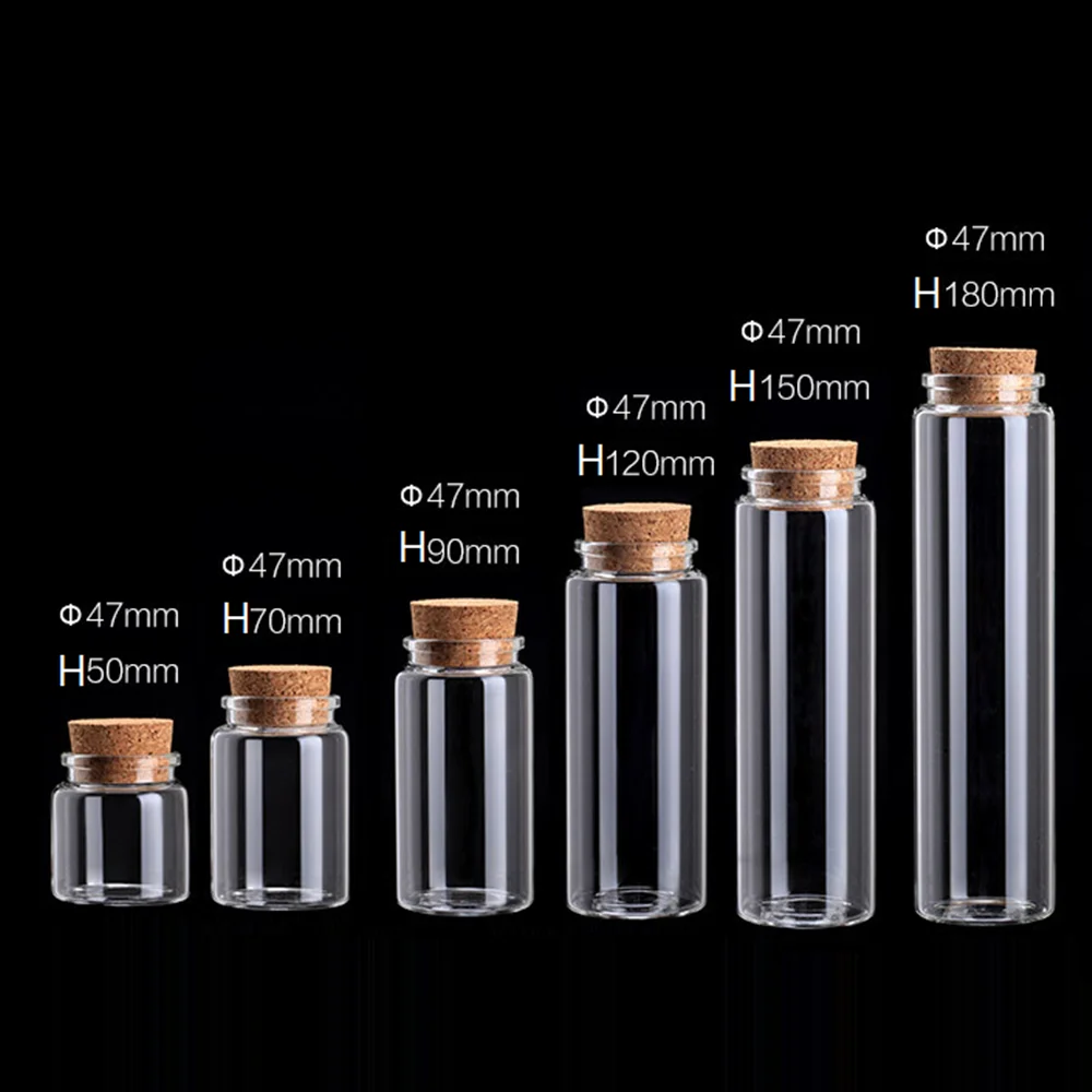 Hot Sale 50ml Cork Top Glass Jar Bottle Pack of 5  For Sale
