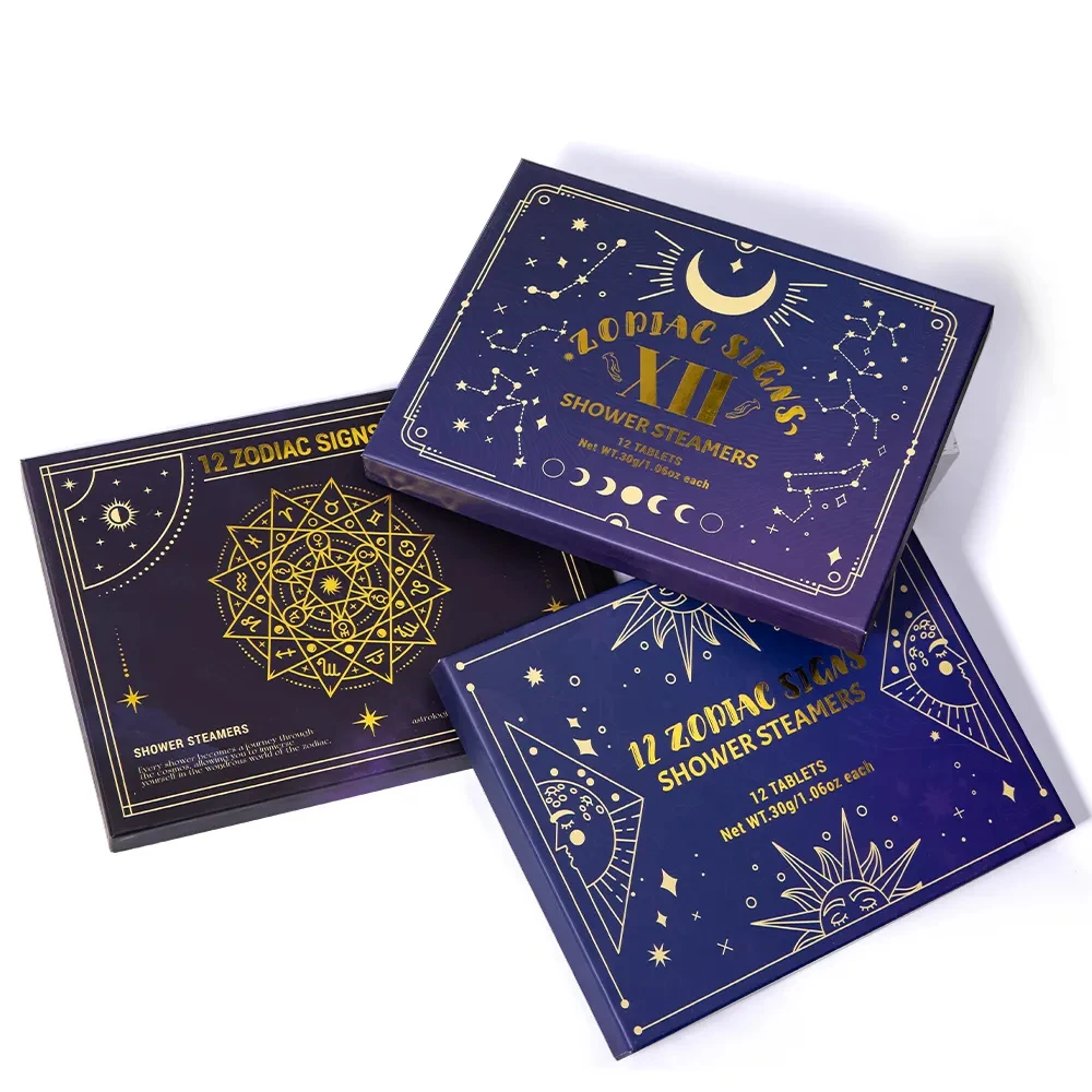 12 Pack Natural Ingredient Zodiac Signs Shower Steamers Gift Set Aromatherapy Shower Steamers Aromatherapy