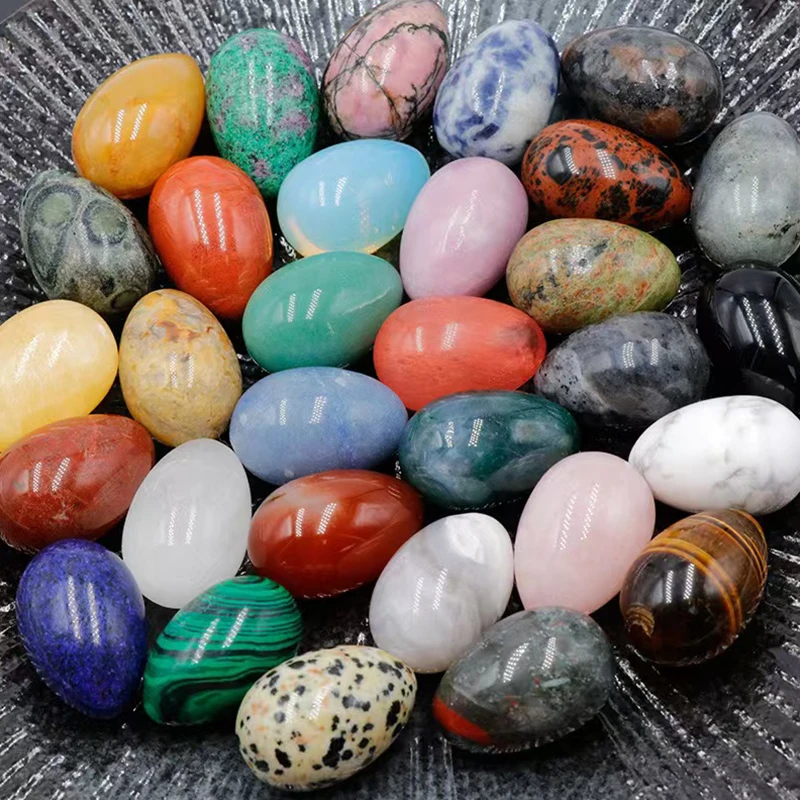 Bulk Wholesale Natural Semi-Precious Stone Crystal Crafts Carvings Mini Egg Shaped Crystal Yoni Eggs For Healing