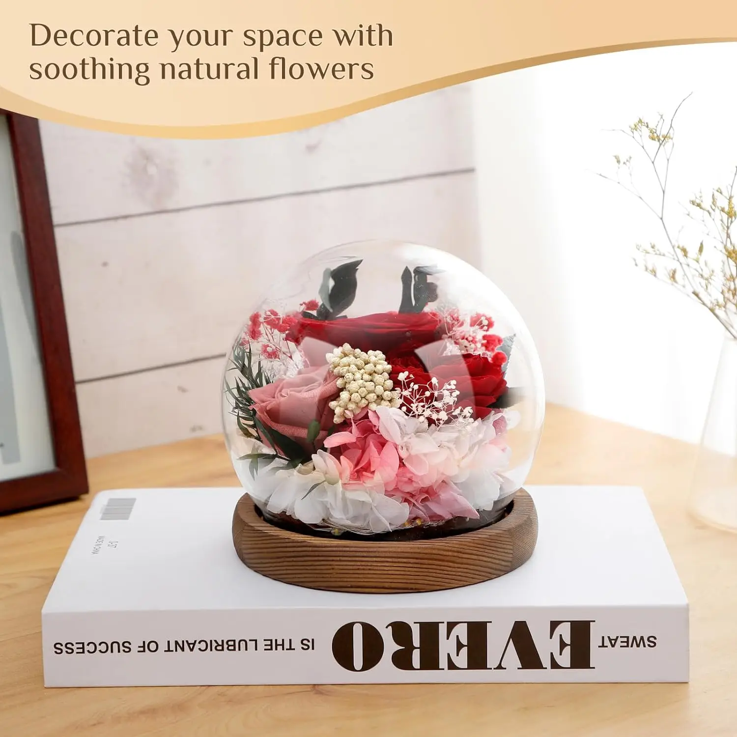 Unique Floral Gift Long-Lasting Real Flowers Preserved Flowers Roses Gifts for Women Mom