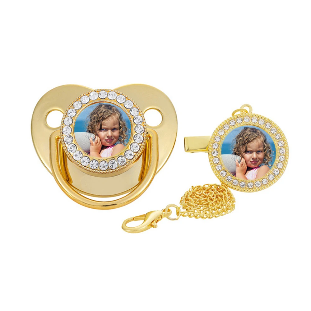 Wholesale Fashion Diamond Soother Pacifier Baby Nipple Sublimation Baby Dummy Pacifier