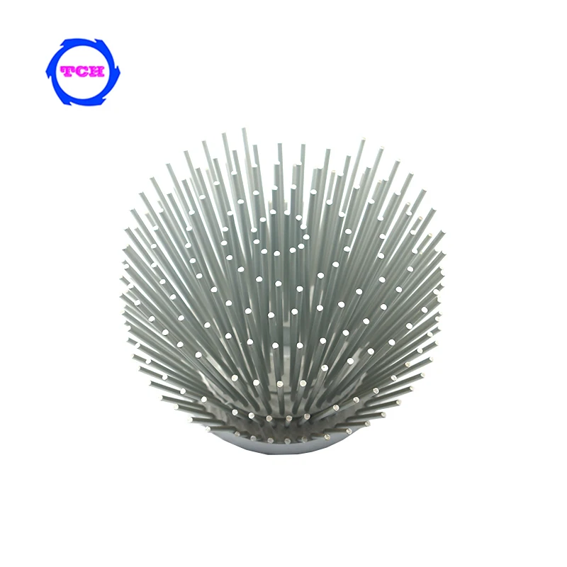 China Supplier Cold Forging Led Light Heatsink Round 70mm Pin Fin Heat Sink for Cob Led 300 watt