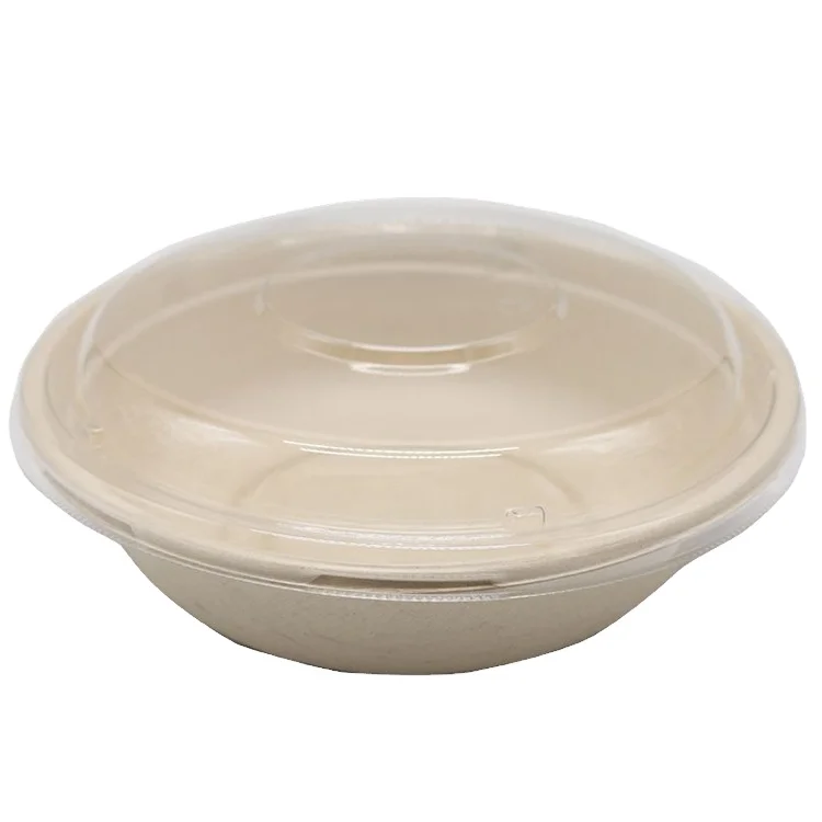Eco Friendly Biodegradable Compostable  Takeaway bagasse  with Transparent Lid  sugarcane bagasse