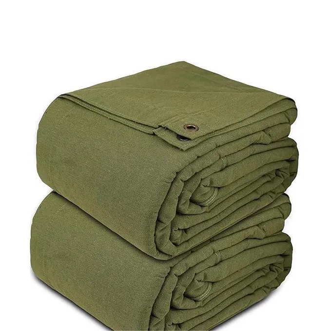 Canvas Tarps Rustproof Grommets Water Resistant Heavy Duty Multipurpose Tarpaulin Cover