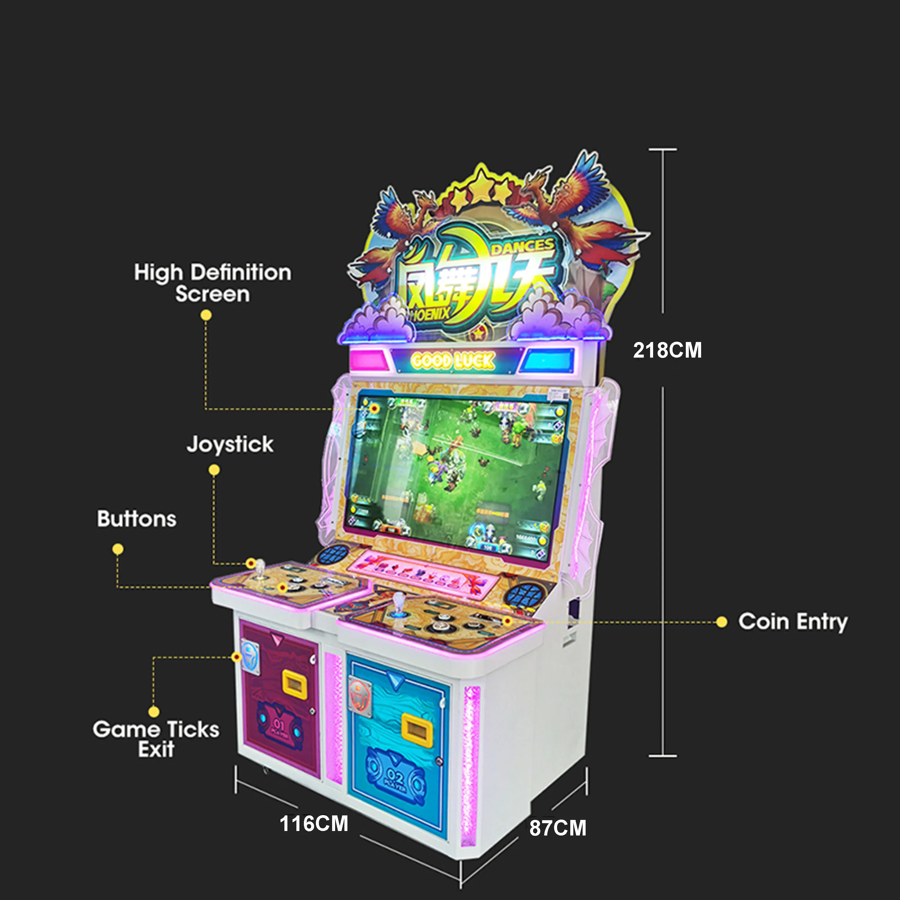 Factory Price Strike Monster Winning Prize Skill Coin Token Game Ticket Redemption Arcade Games