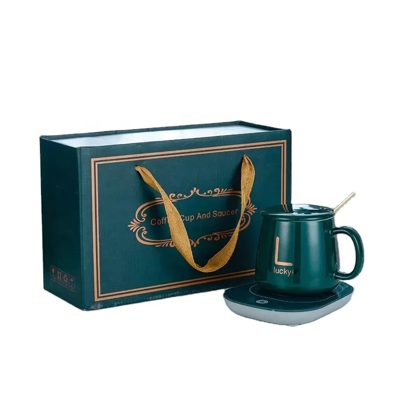 Smart Warm Cup Hot Cups Porcelain Mugs Gift Set Smart Drinkware With Logo For Office