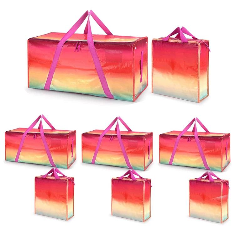 Recycled Waterproof Storage Backpack Straps Strong Tote Bag Heavy Duty Extra Large Moving Bags For Clothes