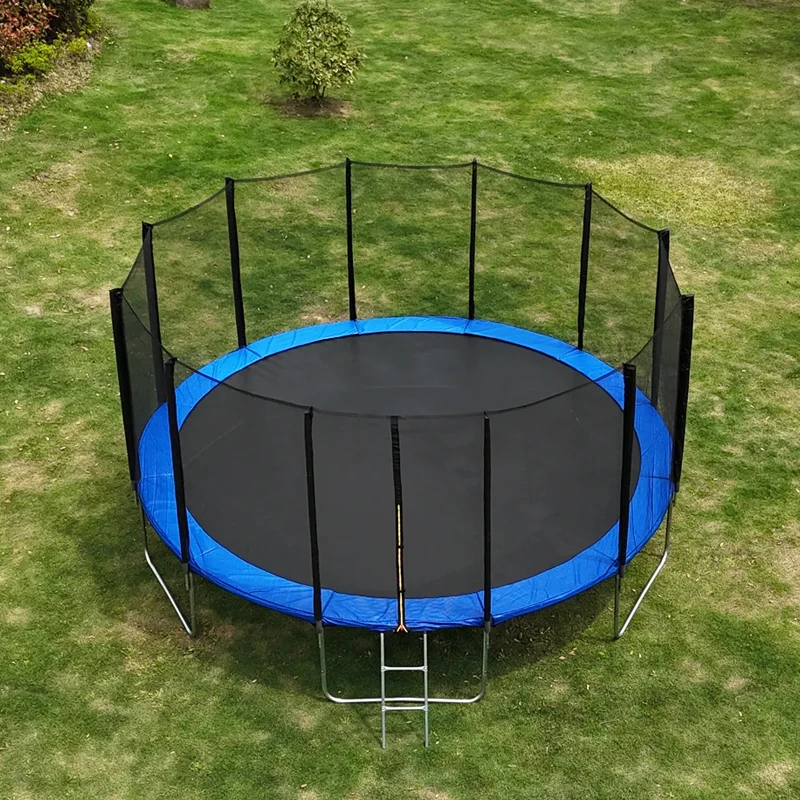 EN71 BSCI Certified 16FT Trampoline Kid Adult Friendly Home Fitness Trampoline with Safety Net