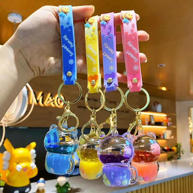 BaiMao hot sale promotional gift cute pvc 3d mini shoe trai key chain crystal little keychain bee cute keychain for women