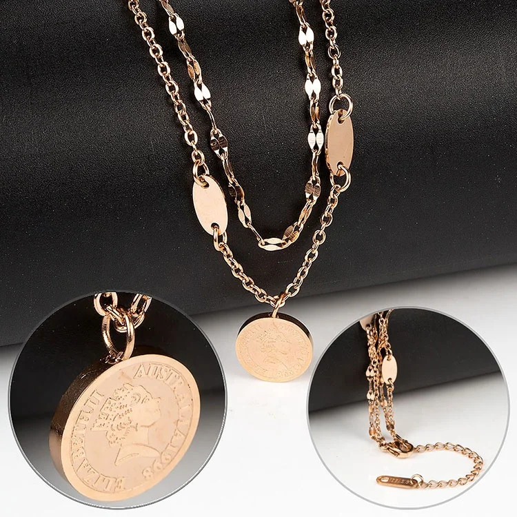 Wholesale Stainless Steel Rose Gold Ankle Foot Chain Women Jewelry Beach Foot Gift Layered Waterproof Anklet