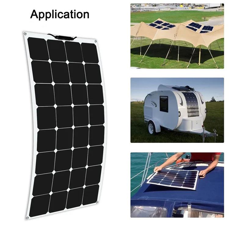  Лидер продаж гибкие солнечные панели Sunpower 18 в 100 Вт для домов на колесах кровельных яхт
