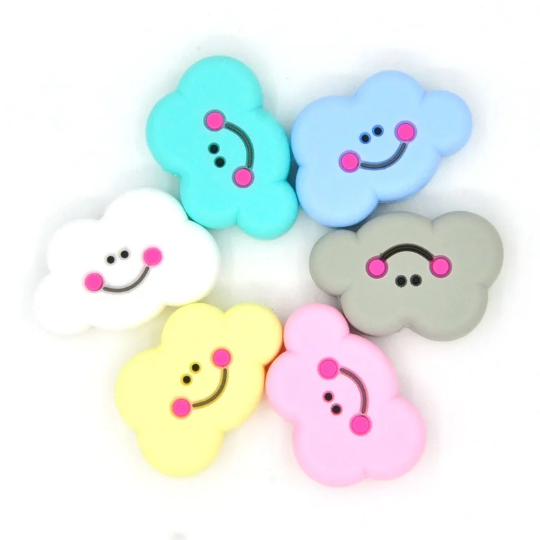 
Health Teething Bead Accessories Food Grade Cloud Baby Silicone Beads 