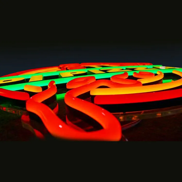 Открытый неоновый знак с логотипом на заказ 3D светодиодный электронный подсветкой неоновые
