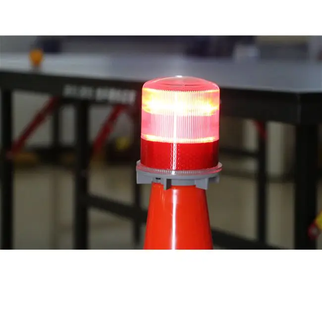 Barricade Solar LED Signal Lighting Traffic Road Cone Stud Safety Flashing Warning Light cpme blinkers lights