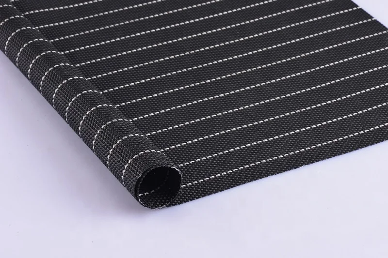 Wholesale custom made waterproof lightweight pvc mesh fabric outdoor funrotire fabric for placemat