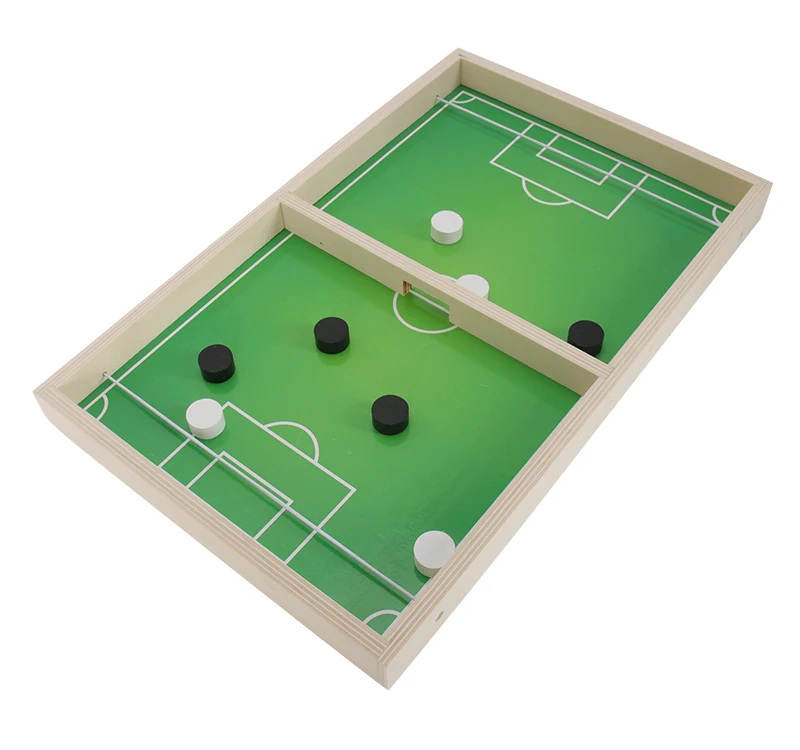Indoor Playing Tabletop Toys Wooden Board Football Pinball Games Soccer Table Game Sling Puck Board Game