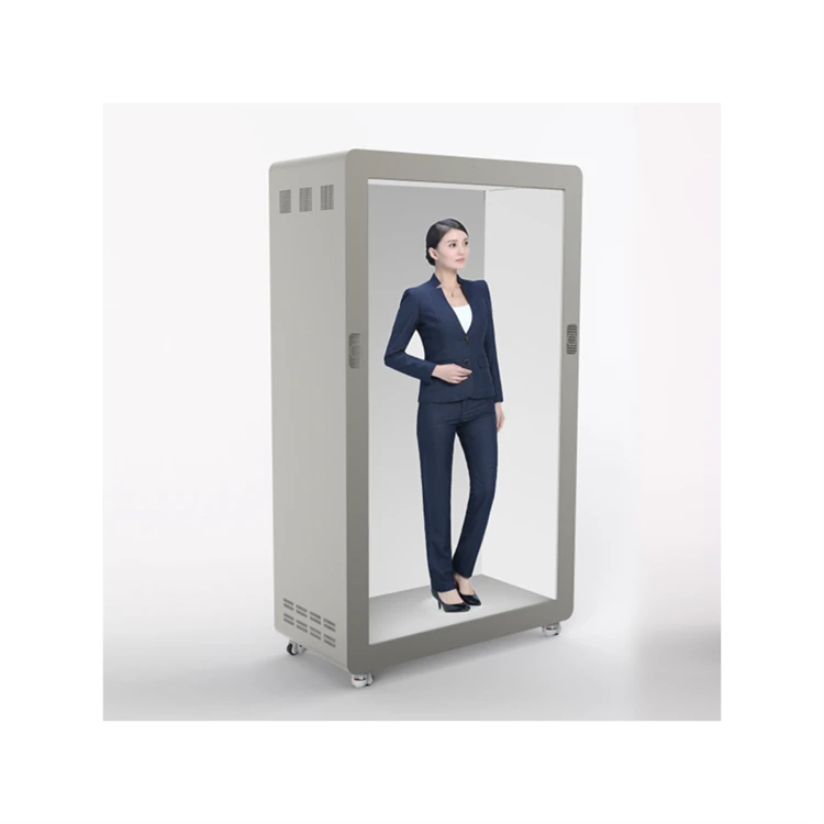 Manufacturers Direct cheap lcd showcase totem transparent advertising display 3d display stand box
