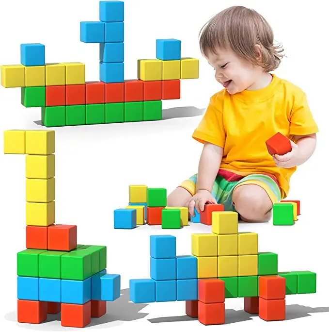 Большие магнитные кубики, игрушки, обучающие игрушки для дошкольников, Большие магнитные блоки для детей