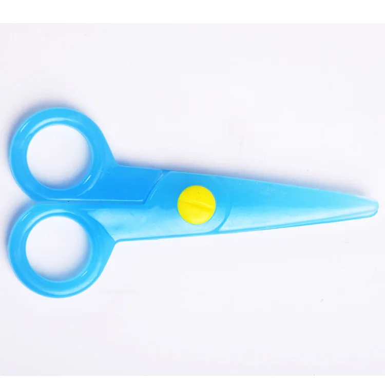 Оптовая продажа надежное качество 5-дюймовые пластиковые многоцветные безопасные Мультяшные ножницы для