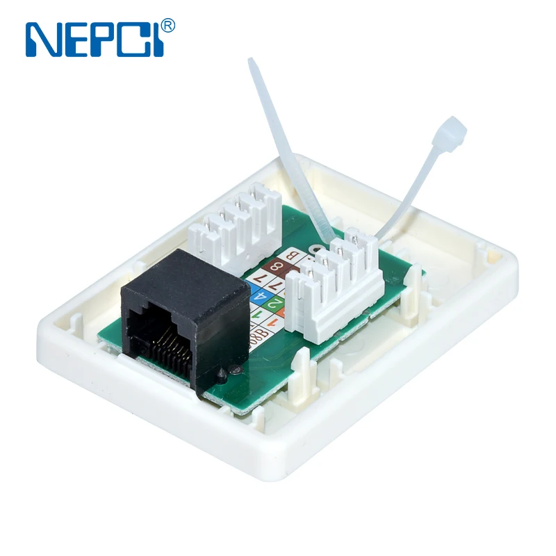 NEPCI Surface mount boxes RJ45 Jack connector box XJY-NE-14 Single port surface jack single port