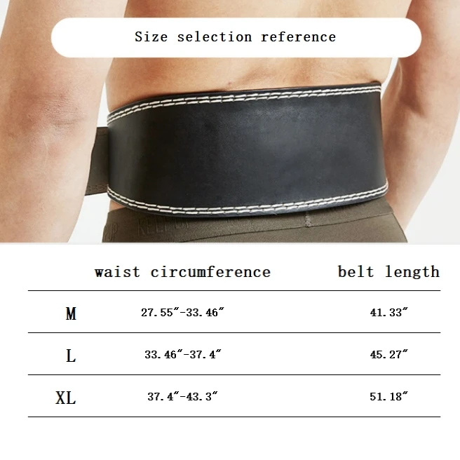Fitness Weight Lifting Belt 100% Leather Gym Belts for Weightlifting Powerlifting Strength Training Squat Bench Press